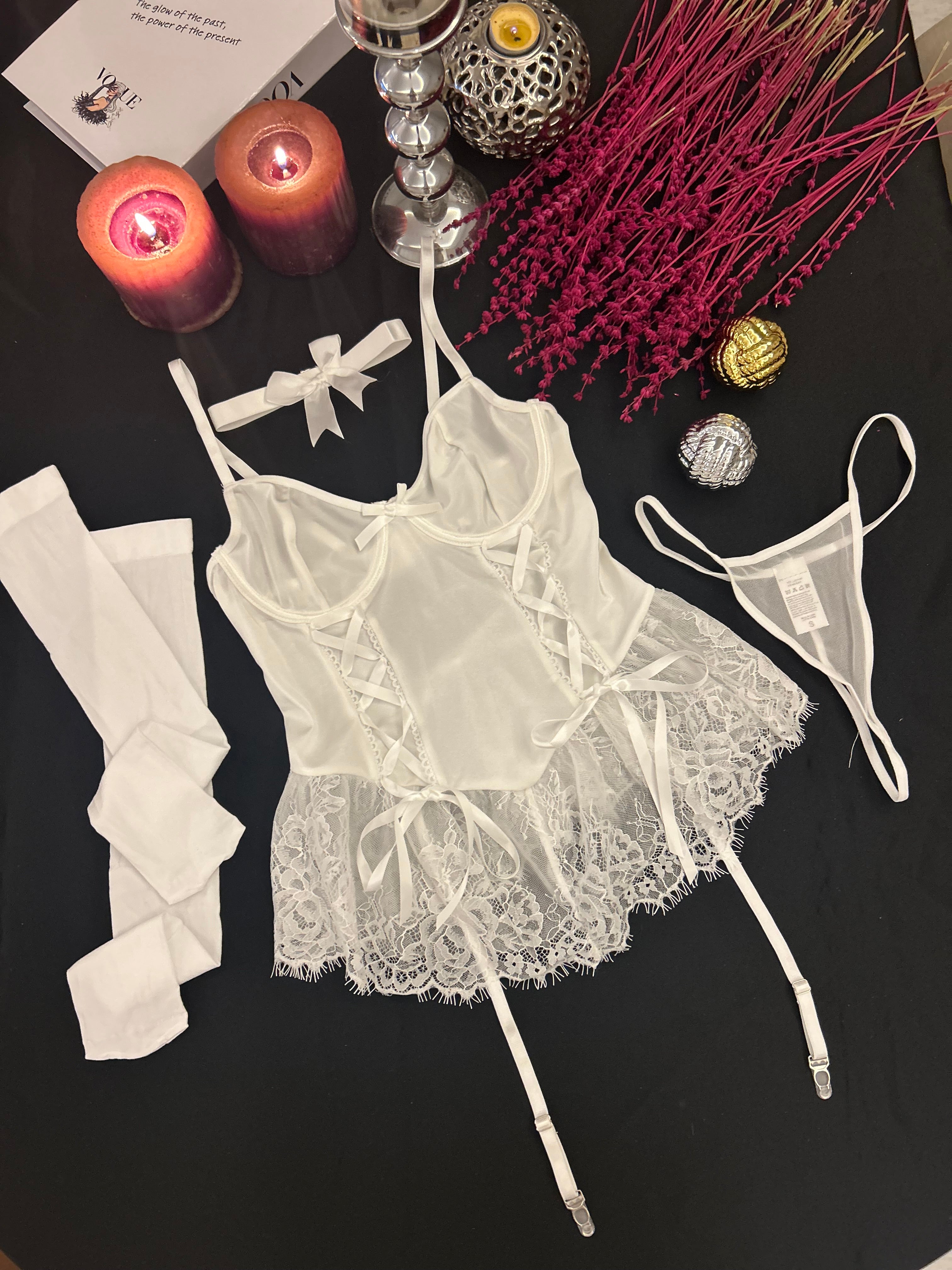 LOLLY BABYDOLL BEYAZ (ÇORAP HEDİYE)