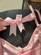 LOLLY BABYDOLL PEMBE (ÇORAP HEDİYE)