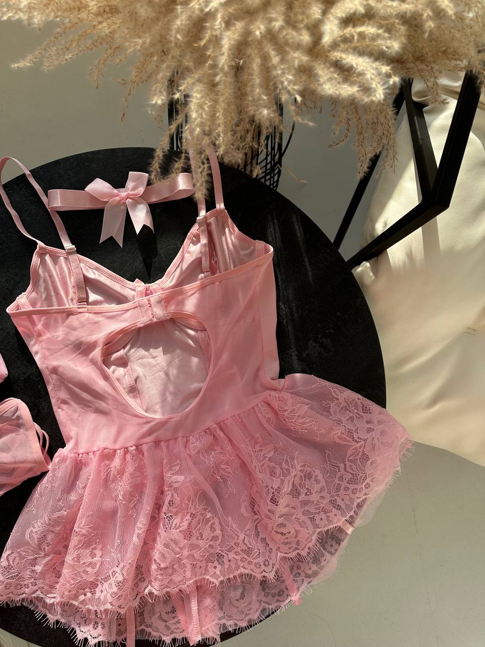 LOLLY BABYDOLL PEMBE (ÇORAP HEDİYE)